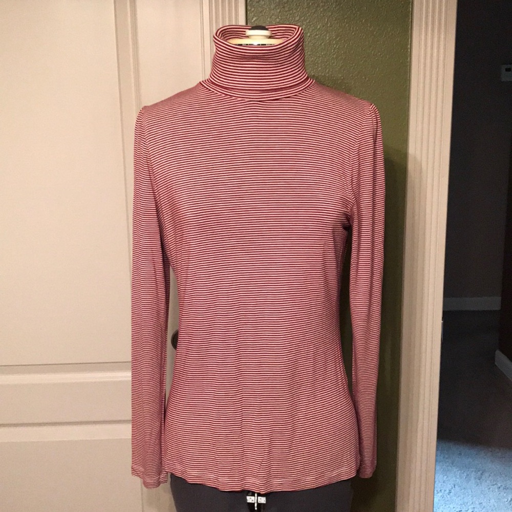 Red striped turtleneck